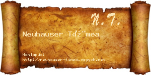Neuhauser Tímea névjegykártya