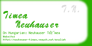 timea neuhauser business card